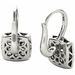 1.23 TCW White Gold Diamond Halo Pave Square Earrings E21965W - image 4