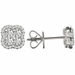 .63 TCW White Gold Diamond Pave Halo Flower Stud Earrings E21974W - image 0