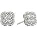 .63 TCW White Gold Diamond Pave Halo Flower Stud Earrings E21974W - image 1