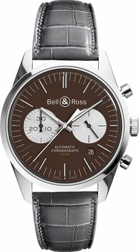 Bell & Ross Vintage Officer #1 of 500 Limited Edition Men's Watch BRG126-BRN-ST/SCR2