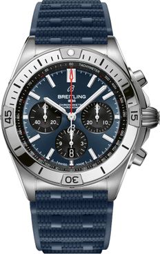 Breitling Chronomat B01 42 Blue & Black Dial Steel Men's Watch AB0134101C1S1