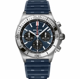 Breitling Chronomat B01 42 Blue & Black Dial Steel Men's Watch AB0134101C1S1