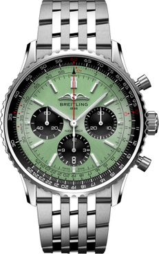 Breitling Navitimer B01 Chronograph 43 Green Dial Men's Watch AB0138241L1A1
