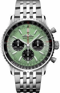 Breitling Navitimer B01 Chronograph 43 Green Dial Men's Watch AB0138241L1A1