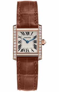 Cartier Tank Francaise Women's Gold Diamond Bezel Watch WE104531