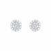 Diamond Cluster Earrings, 0.45 Carat on Solid 18k White Gold E145WDIA - image 0