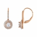 Diamond Drop Earrings, 1.10 Carat on Solid 18k Rose Gold E160RDIA - image 2