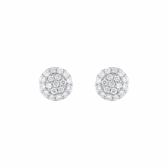 Diamond Earrings, 0.17 Carat on Solid 18k White Gold E137WDIA