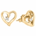 Diamond Heart Earrings, .05 Carat on 14k Yellow Gold E005HT1Y - image 0
