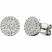 Diamond Halo Pave Earrings, 0.43 Carat on Solid 18k White Gold E20236W - image 1