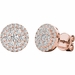 .43 TCW Rose Gold Diamond Halo Pave Earrings E20236R - image 1