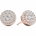 .43 TCW Rose Gold Diamond Halo Pave Earrings E20236R - image 3
