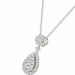 Diamond Pear Pendant, .65 Carat on Solid 18k White Gold P21959W - image 3