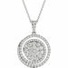 Diamond Swirl Pendant, 1.40 Carat on Solid 18k White Gold P21961W - image 0