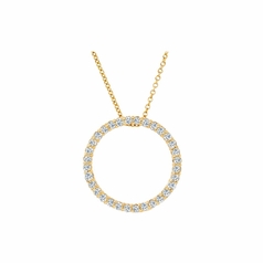 Circle of Life Diamond Pendant, 0.5 Carat on 14k Yellow Gold P050CLY