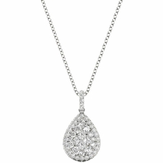 Diamond Pendant, .87 Carat on Solid 18k White Gold P21960W