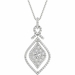 Diamond Pendant, .95 Carat on Solid 18k White Gold P21955W - image 0