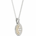 Diamond Pendant, .66 Carat on Solid 18k White & Yellow Gold P21951WY - image 1