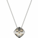 Diamond Pendant, .83 Carat on Solid 18k White & Yellow Gold P21953WY - image 4