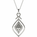 Diamond Pendant, .95 Carat on Solid 18k White Gold P21955W - image 4