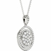 Diamond Swirl Pendant, 1.40 Carat on Solid 18k White Gold P21961W - image 1