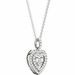Fluttering Diamond Heart Pendant on White Gold P21958W - image 1