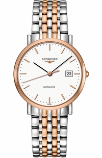 Longines Elegant Collection Steel & Rose Gold Men's Watch L4.810.5.12.7