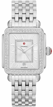 Michele Deco Madison Silver Dial & Diamond Women's Watch MWW06T000163