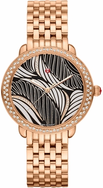 Michele Serein Rose Gold Diamond Dial Ladies Watch MWW21B000091