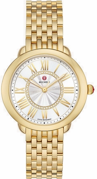 Michele Serein Mid 18k Yellow Gold Women's Watch MWW21B000160