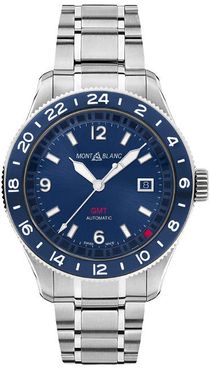 MontBlanc 1858 GMT Automatic Blue Dial Men's Watch 129616