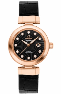 Omega De Ville Ladymatic Solid 18k Rose Gold 34mm Watch 425.63.34.20.51.001