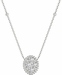 Diamond Oval Pendant, .71 Carat on Solid 18k White Gold P20243W - image 0