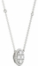 Diamond Oval Pendant, .71 Carat on Solid 18k White Gold P20243W - image 1