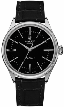 Rolex Cellini Time Black Dial Watch 50509-0006
