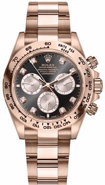 Rolex Cosmograph Daytona Black Dial Diamonds Men's Watch 126505-0002