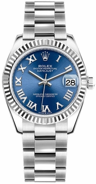 Rolex Datejust 31 Blue Roman Dial Women's Watch 278274-0033