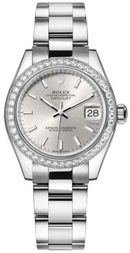 Rolex Datejust 31 Silver Index Dial Diamonds Women's Watch 278384RBR-0015