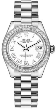 Rolex Datejust 31 White Dial & Diamond Bezel Women's Watch 278289RBR-0007