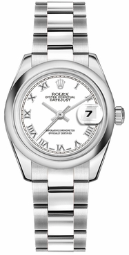 Rolex Datejust 31 White Dial Domed Bezel Women's Watch 178240-0031