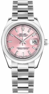 Rolex Datejust 31 Stainless Steel Pink Dial Watch 178240-0028