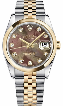 Rolex Datejust 36 Automatic Gold & Steel Watch 116203-0181