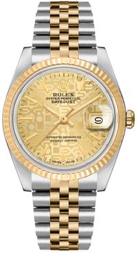 Rolex Datejust 36 Champagne Jubilee Dial Steel & Gold Unisex Watch 16233