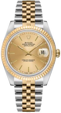 Rolex Datejust 36 Champagne Dial Unisex Watch 16233