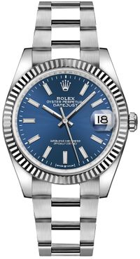 Rolex Datejust 36 White Gold Fluted Bezel Watch 126234-0018