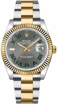 Rolex Datejust 36 Wimbledon Dial Luxury Unisex Watch 126233-0036