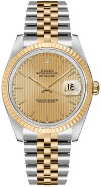 Rolex Datejust 36 Champagne Tapestry Dial Unisex Watch 16013