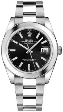 Rolex Datejust 41 Black Dial Steel Men's Watch 126300-0011