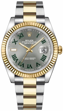 Rolex Datejust 41 Fluted Bezel Yellow Gold & Steel Men's Watch 126333-0019