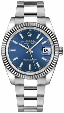 Rolex Datejust 41 Blue Dial Oyster Bracelet Watch 126334-0001